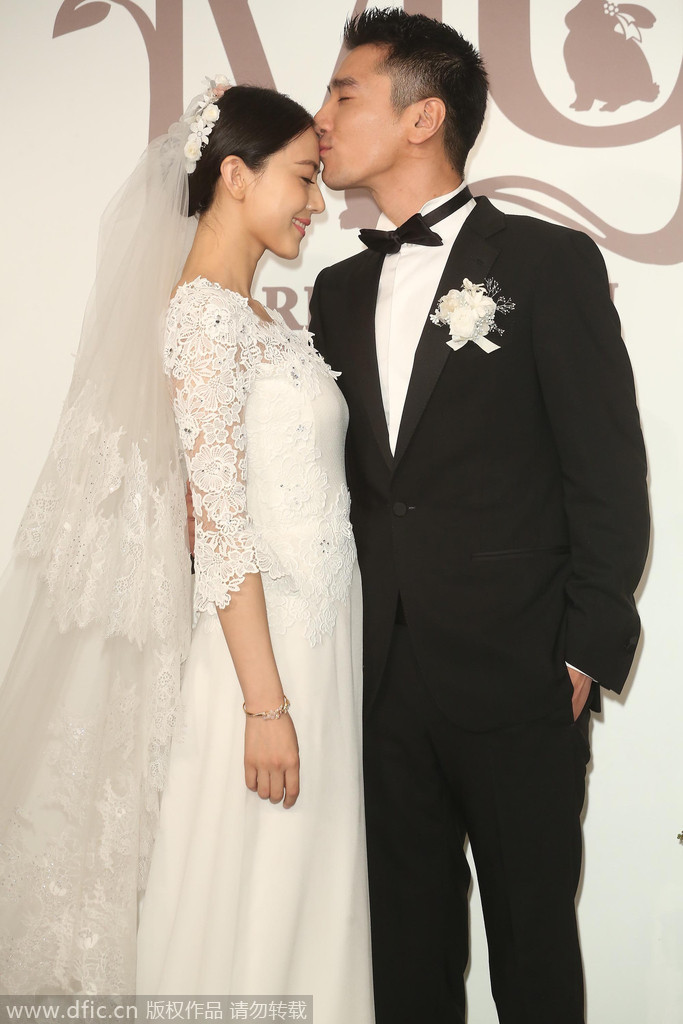 2014年11月28日，台北，高圆圆、赵又廷大婚现场。