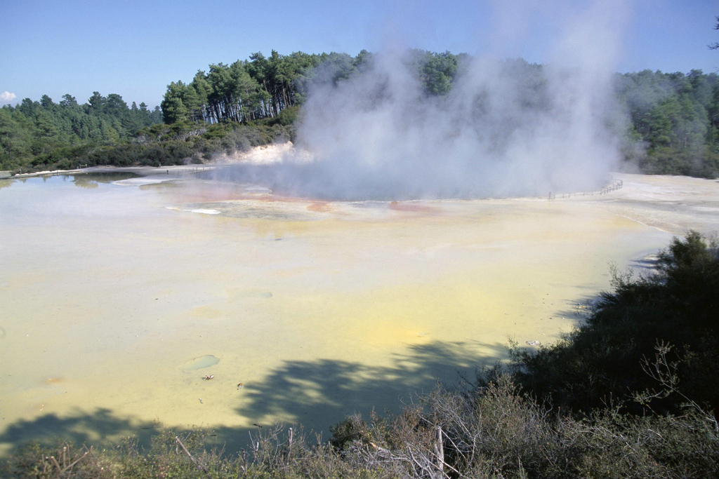 香槟池（Champagne Pool）是新西兰北岛怀卡托区怀奥塔普地热区的一个著名景点，温泉位于罗托鲁阿东南30公里，陶波50公里，香槟池的名称来自大量二氧化碳的释出如同玻璃杯中香槟酒的气泡，温泉形成于900年前一次火山爆发的热液，湖的直径约65米，最深处约为65米，估计容积为50,000立方米。 
