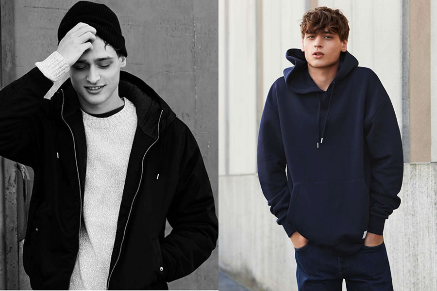 H&M在本季推出的休闲男装系列，延续了简约舒适的风格。中长款的外套，尽显修长身材。一如既往的单一色彩，能够保持时尚前卫，而不落俗套，适合崇尚简约又追求时尚的年轻人。