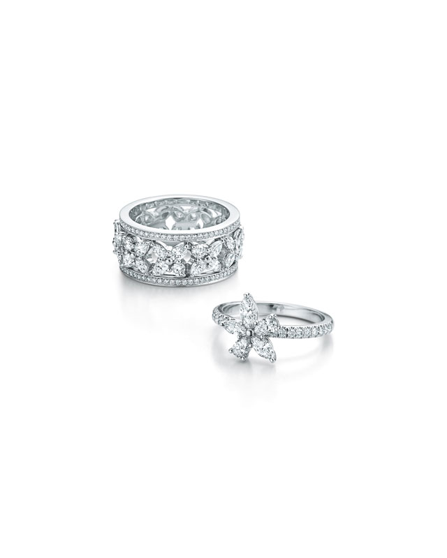 Tiffany & Co.蒂芙尼Tiffany Victoria系列铂金镶钻戒指