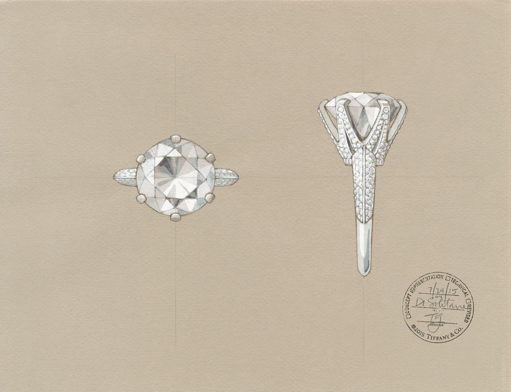 The Tiffany® Setting蒂芙尼六爪镶嵌钻戒诞生130周年之际，蒂芙尼邀请了三位广受赞誉的艺术家朗索瓦贝尔图（François Berthoud）、马兹·古斯塔夫森（Mats Gustafson）和让·菲利普·德罗莫（Jean-Philippe Delhomme）以这枚传奇钻戒为主题，分别通过新娘的浪漫遐想、钻石的切割面和在公园里的求婚瞬间描绘出艺术家心中如钻石般闪耀的爱情故事，致敬蒂芙尼的璀璨传承。这些充满爱意的平凡故事在The Tiffany® Setting蒂芙尼六爪镶嵌钻戒的见证下发生在摩登都市各个角落里。