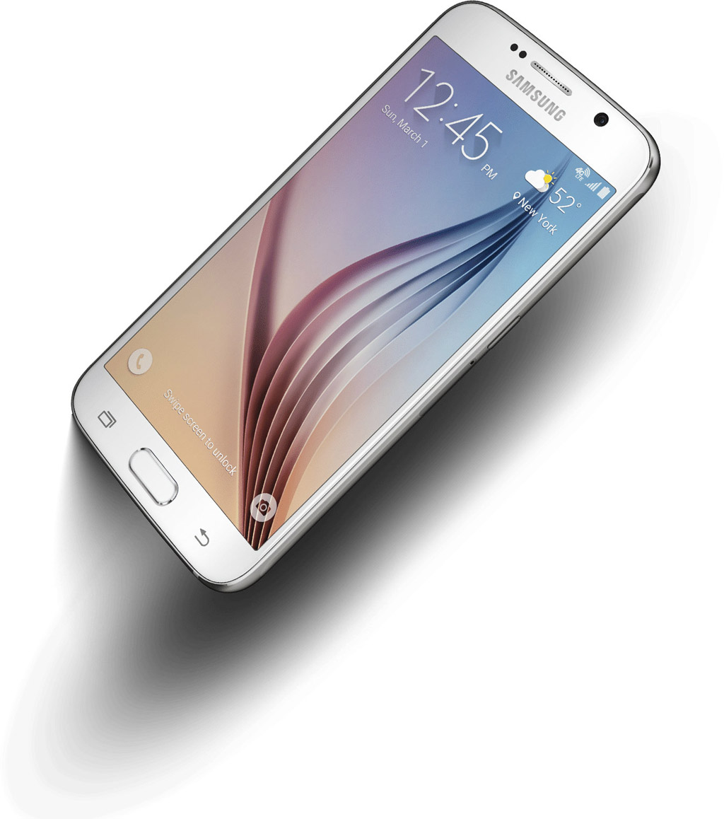 NO.6三星Galaxy S6
Galaxy S6采用的是双面玻璃设计，Galaxy S6 edge则采用的是双曲面屏幕，两款手机屏幕的大小都是5.1英寸，分辨率达到2K级，运行内存也达到4GB，好多指标都达到了现在的水平。
