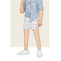 每日穿搭｜横条纹短裤简直就是件夏日大杀器