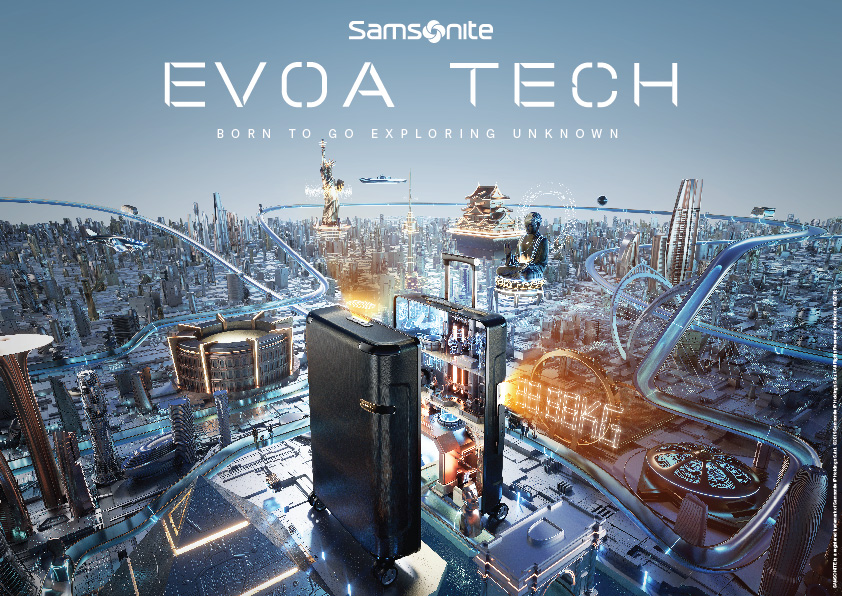 新秀丽Samsonite以创新科技推出全新EVOA TECH智能行李箱系列助力先行者勇往直前