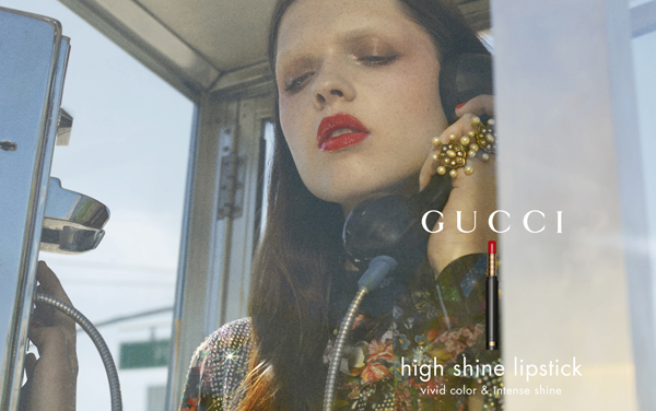 gucci彩妆系列呈献全新high shine lipstick炫彩闪漾唇膏系列