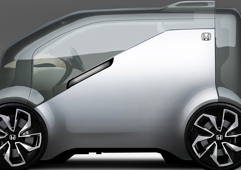 NeuV是本田公司作为自动驾驶电动通勤车而推出的，虽然在造型上没有流线型的车身，但它就是凭借着一些不起眼的LED，方造型，还有车衣式的玻璃外壳营造出一种别样的未来风格。