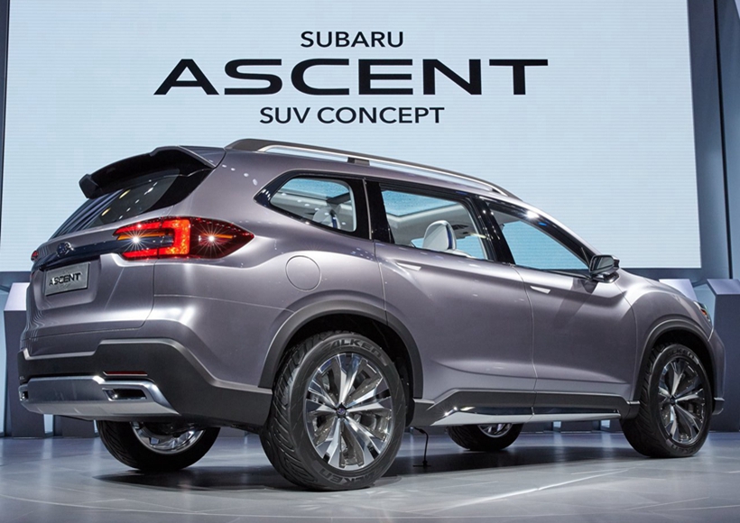 这款全新斯巴鲁ASCENT概念车的量产版将基于Subaru Global Platform平台打造，装配全新研发的斯巴鲁水平对卧缸内直喷涡轮增压引擎。正式量产版将会在北美印第安纳场进行制造，2018年初确定推出。