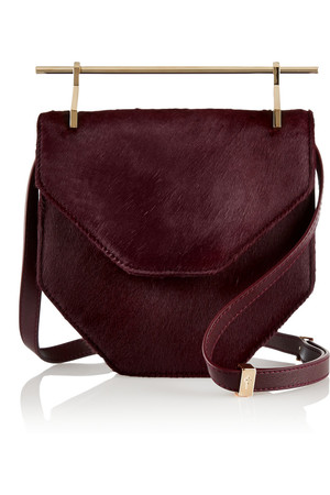 amor fati 小牛毛和皮革单肩包