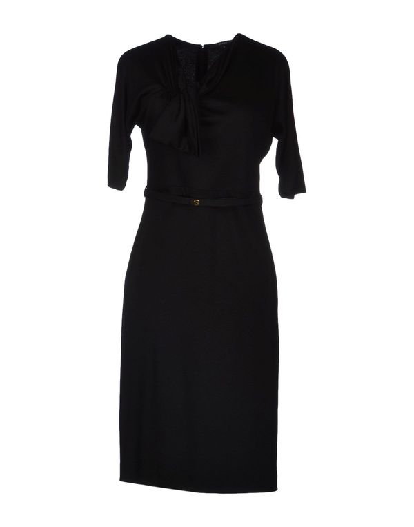 黑色gucci 及膝连衣裙