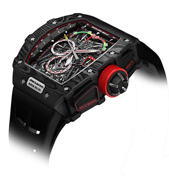 rm5003mclarenf1超轻双秒追针陀飞轮计时码表