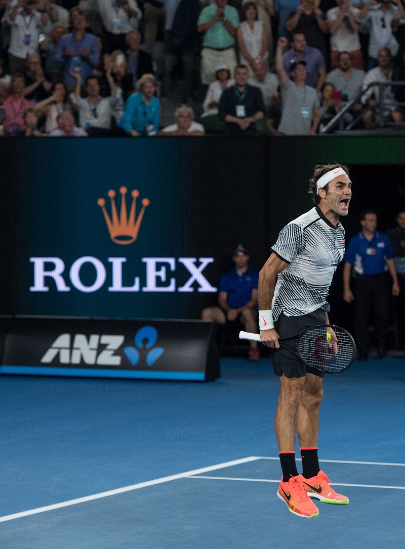 劳力士恭贺代言人罗杰64费德勒夺得第18项大满贯grandslam03锦标